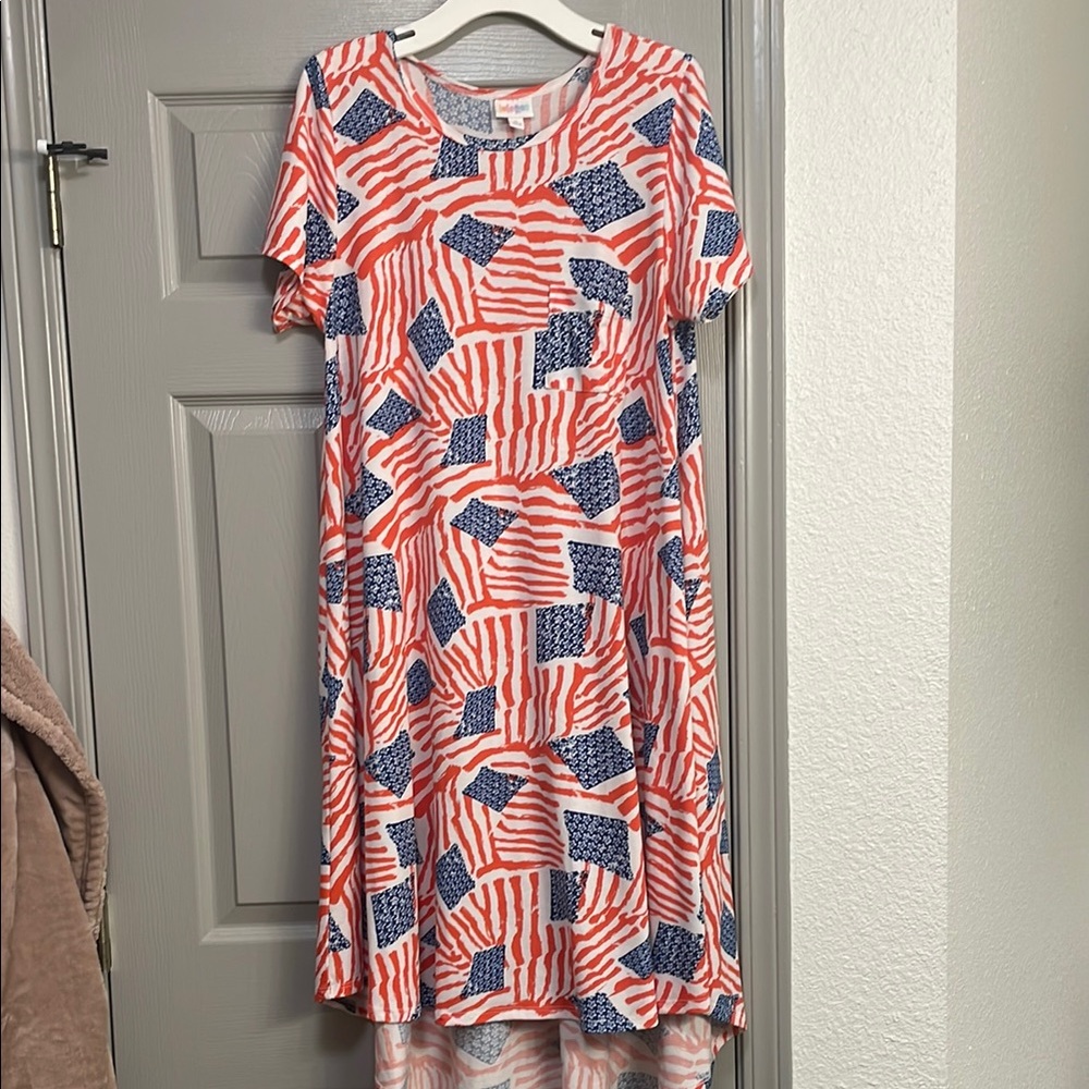Lularoe Flag Print Carly Dress